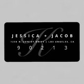 Elegant Zwart & Wit | Retouradres Etiket