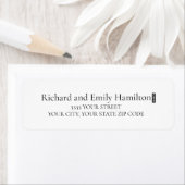 Elegant zwart-wit retouradres etiket (Insitu)