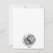 Elegant  zwart-wit roze afdrukken kaart (Achterkant)