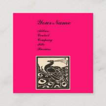 ELEGANT ZWART WIT ROZE PAUWMONOGRAM