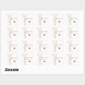 Elegant zwart-wit rustiek bruiloft Verloving Vierkante Sticker (Vel)