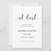 Elegant zwart-wit save the date (Voorkant)