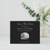 Elegant zwart-wit Save The Date Briefkaart (Staand voorkant)