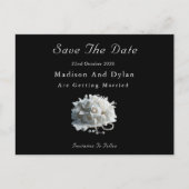 Elegant zwart-wit Save The Date Briefkaart (Voorkant)