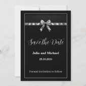 Elegant zwart-wit Save the date design Kaart (Voorkant)