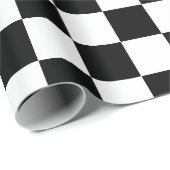 Elegant zwart-wit schaakbord cadeaupapier (Rol Hoek)