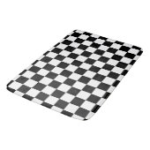Elegant zwart-wit schaakbordpatroon badmat (Gekanteld)