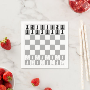 ELEGANT ZWART-WIT SCHAAKSET ONTWERP SERVET