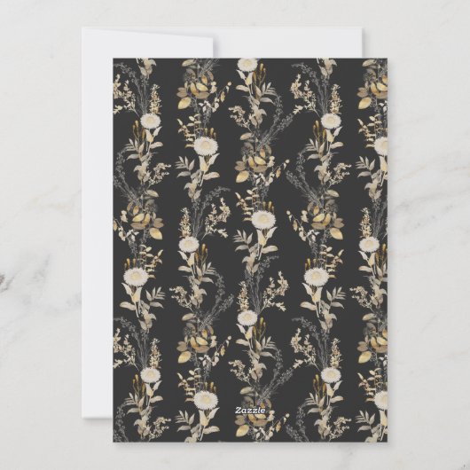 Elegant zwart wit script 1 foto boog kerst feestdagenkaart (Achterkant)