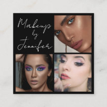 Elegant zwart wit script 3 foto make-up