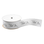 Elegant zwart-wit script bedankt grosgrain lint (Spoel)