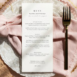 Elegant zwart-wit Script Bruiloft Menu<br><div class="desc">Elegant zwart-wit Script Wedding Menu</div>