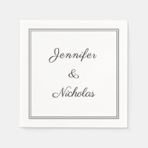 Elegant zwart-wit script bruiloft