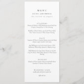 Elegant zwart wit Script Dubbele Side Wedding Menu (Voorkant)