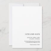 Elegant zwart wit script foto Sla de datum op Save The Date (Achterkant)