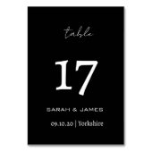 Elegant zwart-wit script gepersonaliseerd kaart (Achterkant)