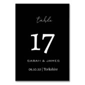 Elegant zwart-wit script gepersonaliseerd kaart (Voorkant)