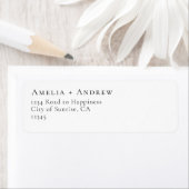 Elegant zwart wit script minimalistische bruiloft etiket (Insitu)