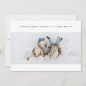 Elegant zwart wit script Multi 3 foto Save The Date (Achterkant)