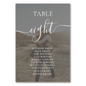 Elegant zwart wit script noemt foto's bruiloft kaart (Voorkant)