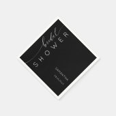 Elegant zwart-wit script Vrijgezellenfeest Servet (Hoek)