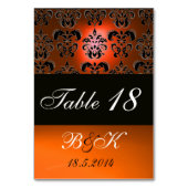 ELEGANT ZWART, WIT SINAASAPPEL GEEL DAMASK MONOGRA KAART (Achterkant)