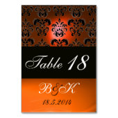 ELEGANT ZWART, WIT SINAASAPPEL GEEL DAMASK MONOGRA KAART (Voorkant)