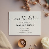 Elegant zwart-wit sparen de datumuitnodiging save the date