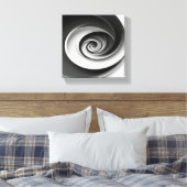 Elegant zwart-wit spiraal abstract ontwerp,  canvas afdruk (Insitu (Slaapkamer))