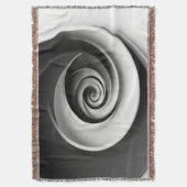 Elegant zwart-wit spiraal abstract ontwerp, deken (Voorkant Verticaal)