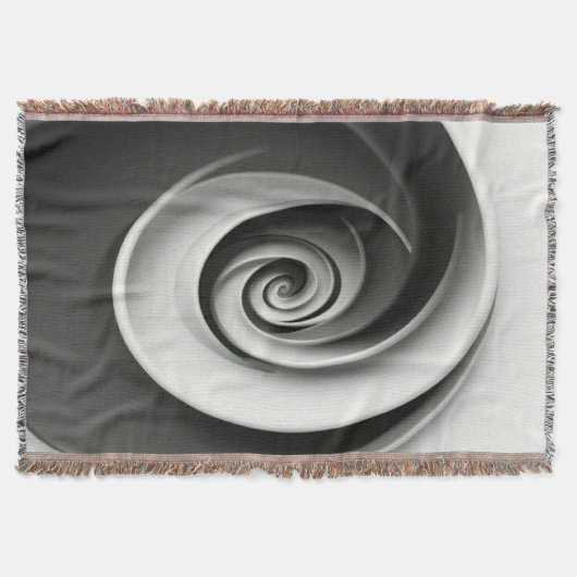 Elegant zwart-wit spiraal abstract ontwerp, deken (Voorkant)