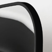 Elegant zwart-wit spiraal abstract ontwerp, pickleball paddle (Links Detail)