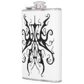 Elegant zwart-wit stam-masker abstract heupfles (Links)