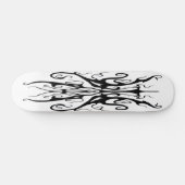 Elegant zwart-wit stam-masker abstract persoonlijk skateboard (Horizontaal)