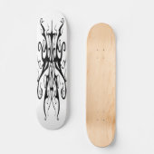 Elegant zwart-wit stam-masker abstract persoonlijk skateboard (Voorkant)