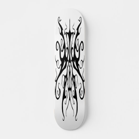 Elegant zwart-wit stam-masker abstract persoonlijk skateboard (Voorkant)