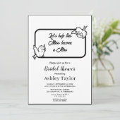 Elegant zwart-wit stijlvol Vrijgezellenfeest Kaart (Staand voorkant)