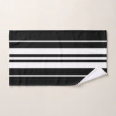 Elegant zwart-wit strepenpatroon bad handdoek (Handdoek)