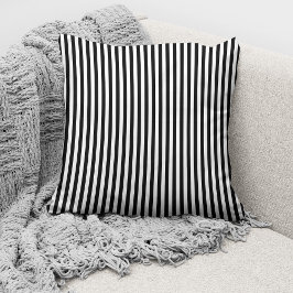 Elegant zwart-wit strepenpatroon kussen