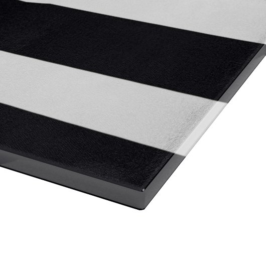 Elegant zwart-wit, Striped Simple Chic Snijplank (Hoek)