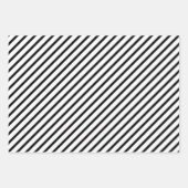 Elegant zwart-wit strips inpakpapier vel (Voorkant 3)
