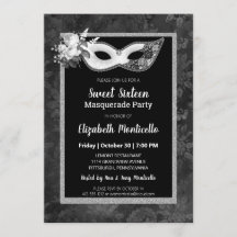 Elegant zwart/wit Sweet 16 Masquerade Party