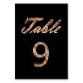 Elegant zwart-wit tabelnummer 9 kaart (Achterkant)