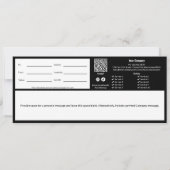 Elegant Zwart Wit Tegel Patroon Cadeaubon (Achterkant)