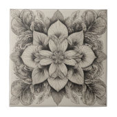 Elegant zwart-wit tegeltje (Voorkant)