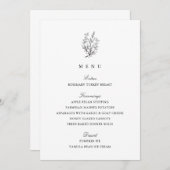 Elegant Zwart-wit Thanksgiving Diner Menu (Voorkant / Achterkant)