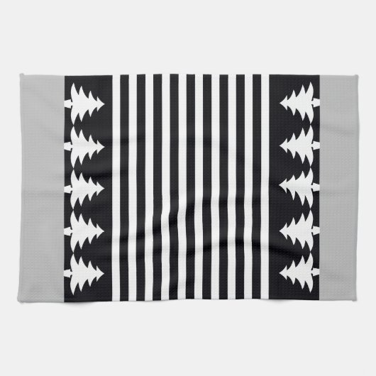 Elegant zwart-wit theedoek (Horizontaal)