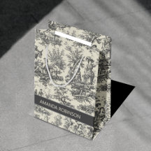 Elegant  zwart-wit Toile de Jouy