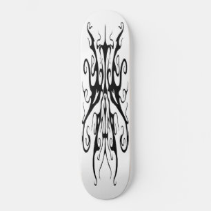 Elegant zwart-wit tribal masker abstract persoonlijk skateboard