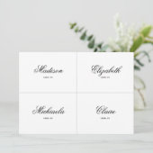 Elegant Zwart-Wit Trouwplaatskaart DIY Kaart (Staand voorkant)